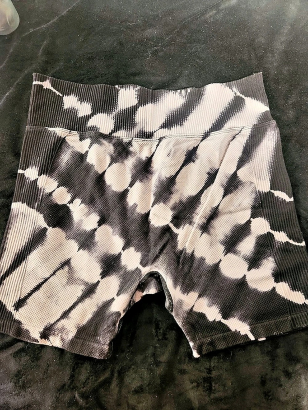 Xtreme Active Tie-Dye Bike Shorts Black & Grey Size XL